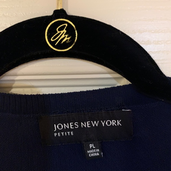Jones New York Petite Navy Blue Cardigan Sweater sz PL - Picture 3 of 7